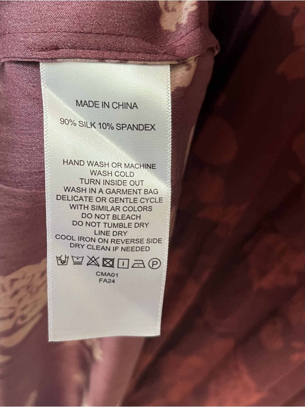 Quince Washable Silk Tiered Maxi Dress XL Burgundy Floral Wedding Guest NEW - Picture 9 of 10